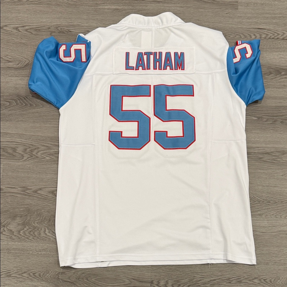 Nike vapor FUSE White and Blue Men's Jersey Tennessee oilers - Picture 7 of 7